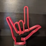 3D-Printed ASL “I Love You” Sign with Stand